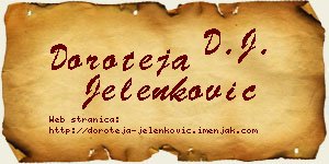 Doroteja Jelenković vizit kartica